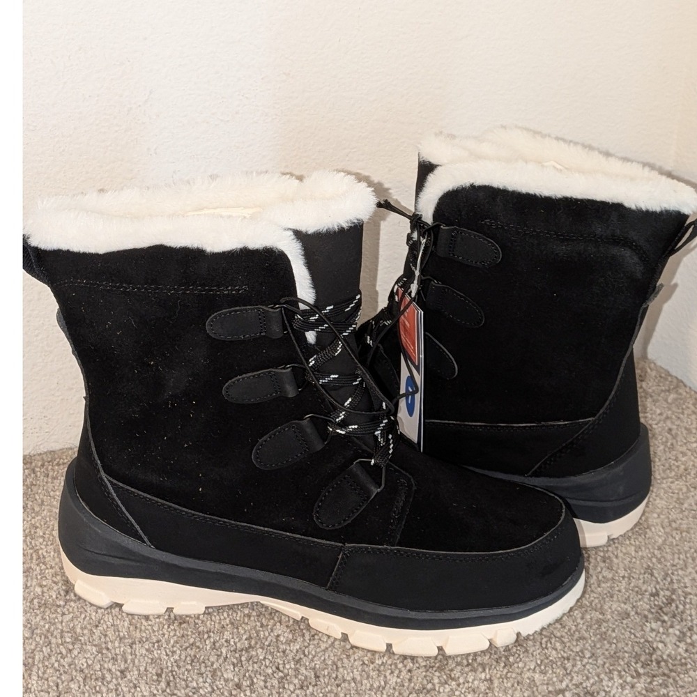 Universal Thread Black Waterproof Winter Boots Fa… - image 6